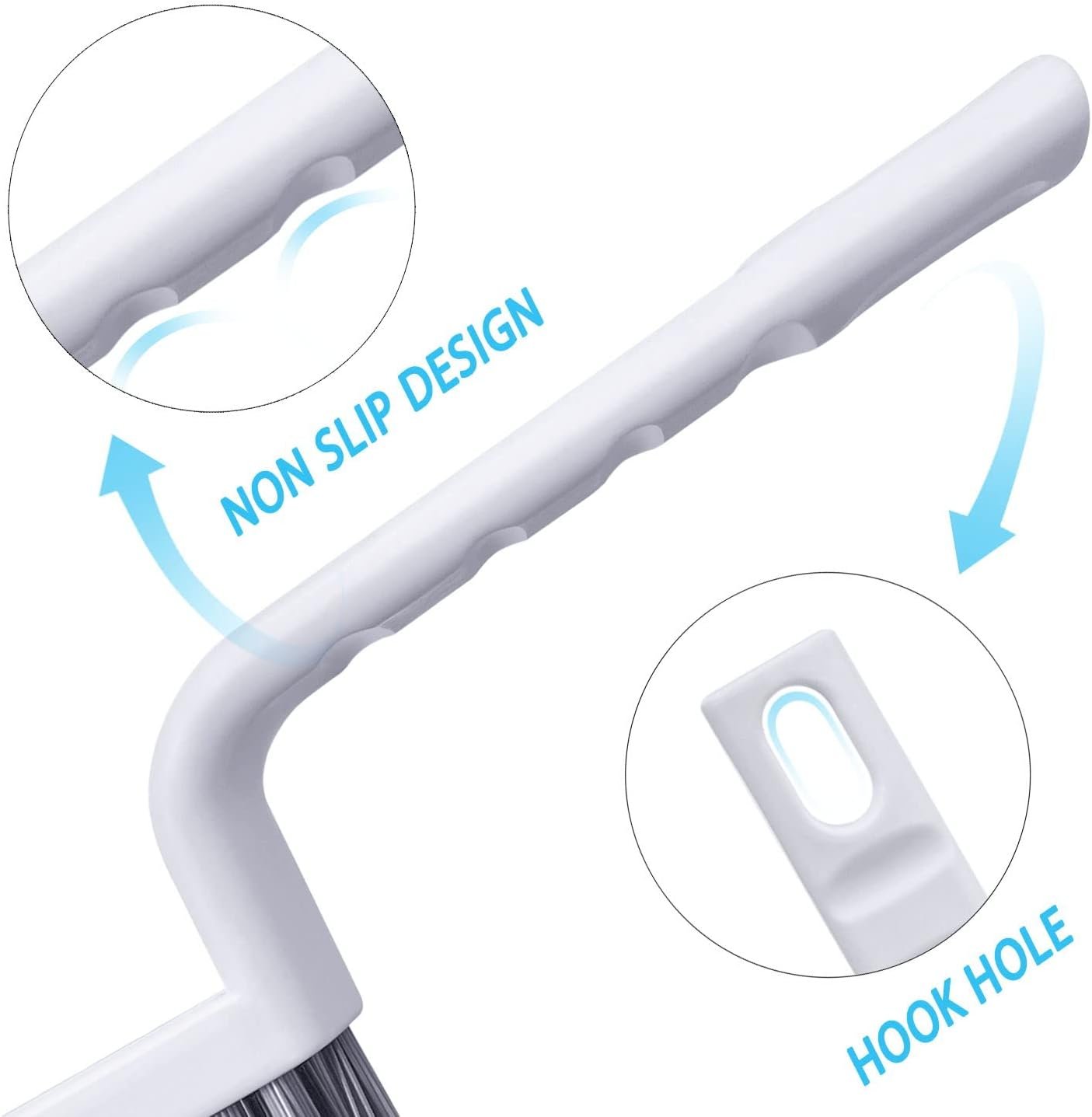 Grout Cleaner Brush V Shape, Stiff Grout Cleaning Brushes - Image 4